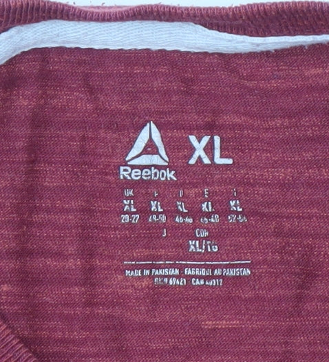 Reebok Men's Red XL T-Shirt - Short Sleeve, Logo