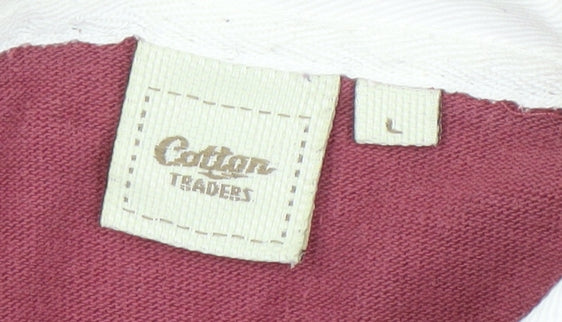 Cotton Traders Mens Red Polo Shirt L Casual Wear