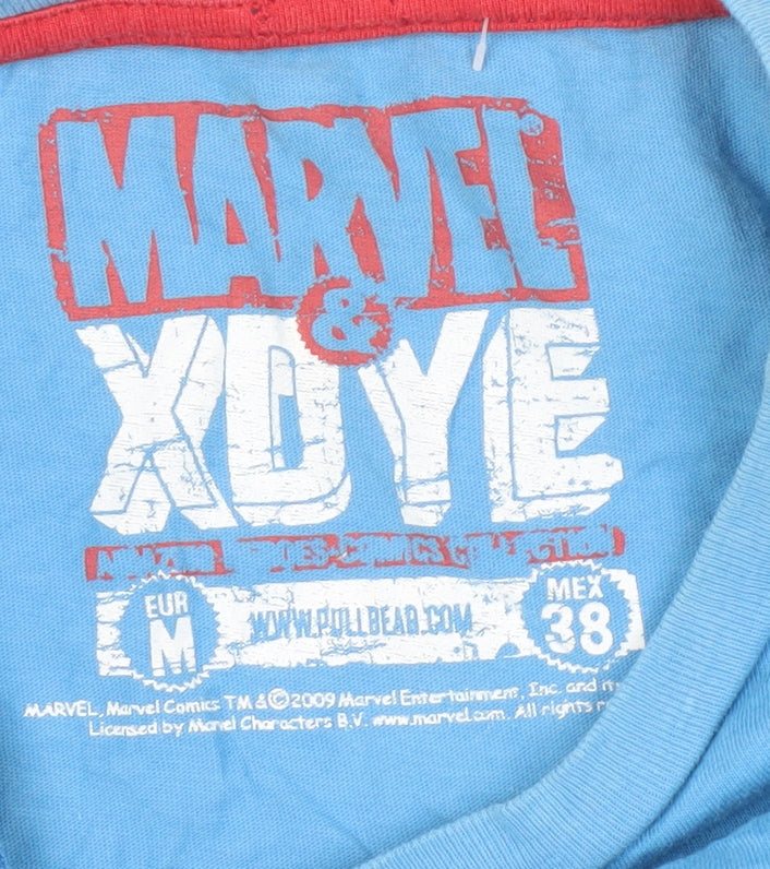 Mens UK Size M Marvel Blue T-Shirt