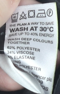 Marks and Spencer Women's Black Pencil Skirt, Size 8