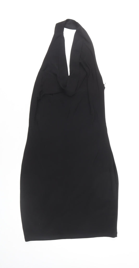 Additional front view of Miss Selfridge Women's Black Bodycon Dress, size 8