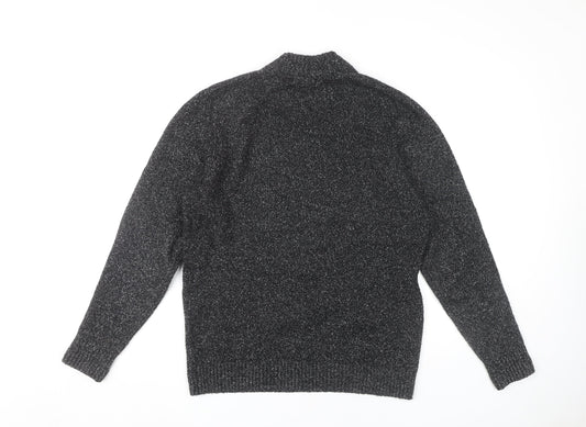 Marks and Spencer Men's Black High Neck Jumper M