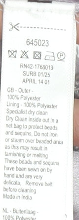 Monsoon Women's Purple V-Neck Cocktail Dress Size 14