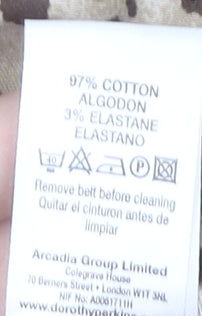 Dorothy Perkins Women Beige Animal Print Dress Size 12