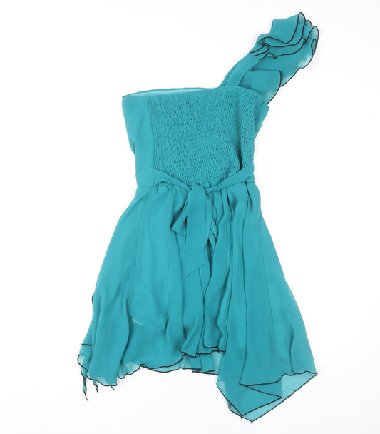 Little Mistress Women's Blue A-Line Dress, Size 8