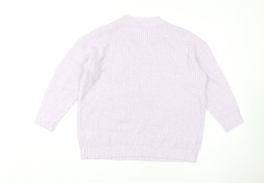 be you Women's Purple V-Neck Pullover Jumper Size 16/18