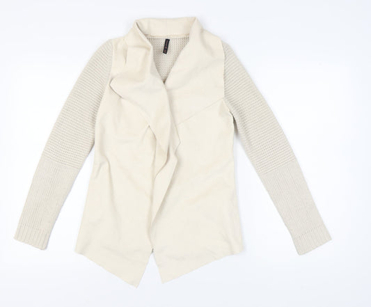 Womens UK Size M Stradivarius Ivory Cardigan Jumper