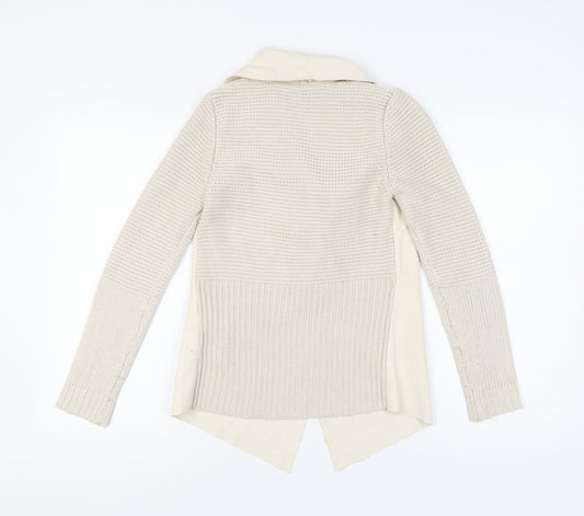 Womens UK Size M Stradivarius Ivory Cardigan Jumper