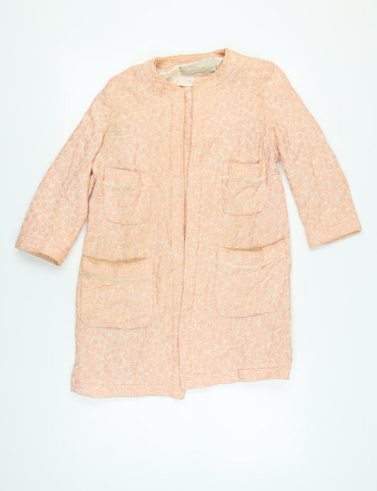 Womens UK Size 8 Zara Pink Overcoat