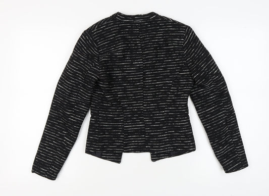 H&M Women's Black Striped Blazer Size 4