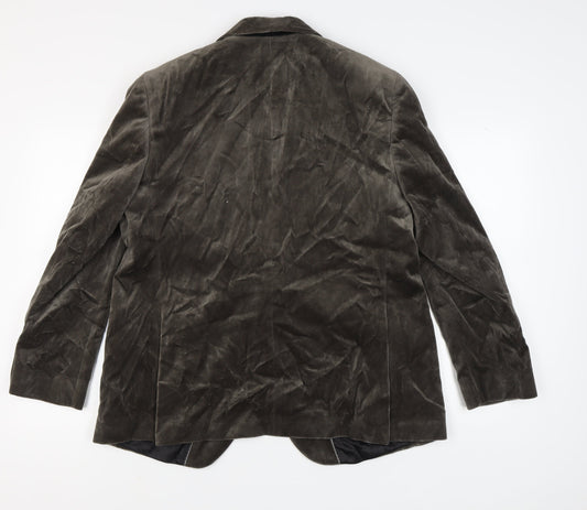 Autograph Men's Brown Velvet Blazer 46R Shawl Lapel