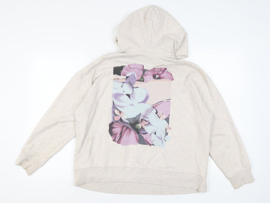 H&M Women’s Beige Pullover Hoodie, Size S