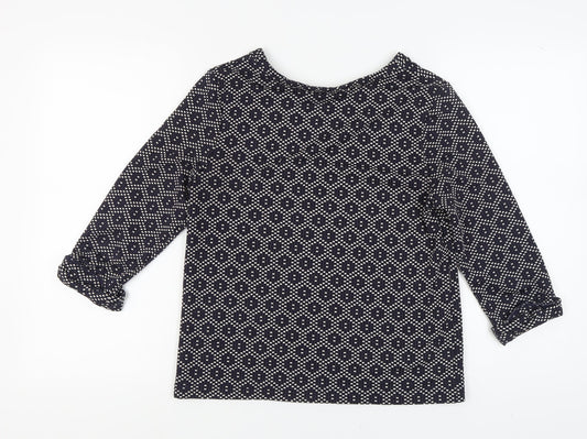 Dickins & Jones Women's Black XS Geometric Knit Top