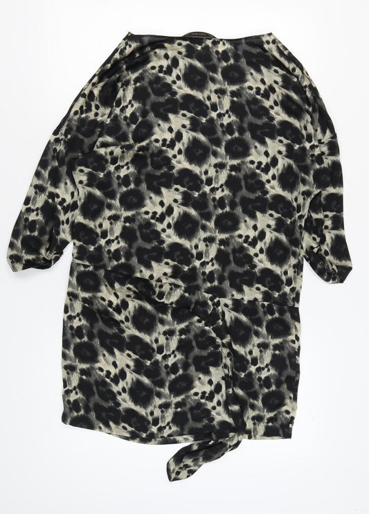 Zara Basic Women's Multicoloured Animal Print Dress