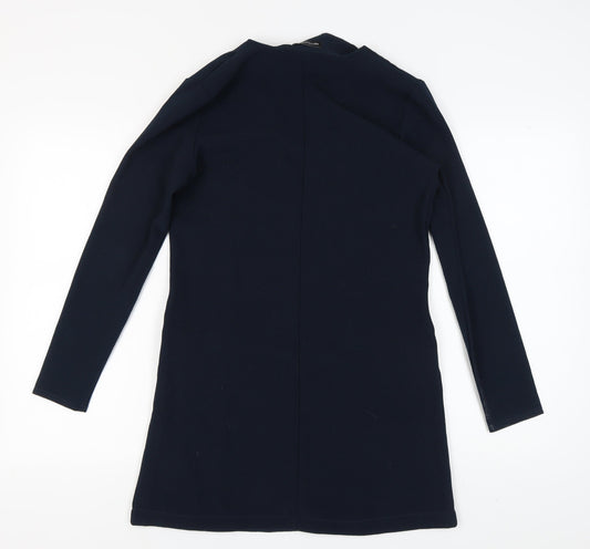 PrettyLittleThing Women's Blue V-Neck Dress Size 8