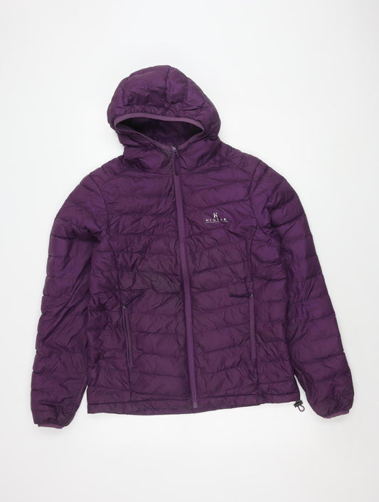 Womens UK Size 12 Hi Gear Purple Puffer Jacket