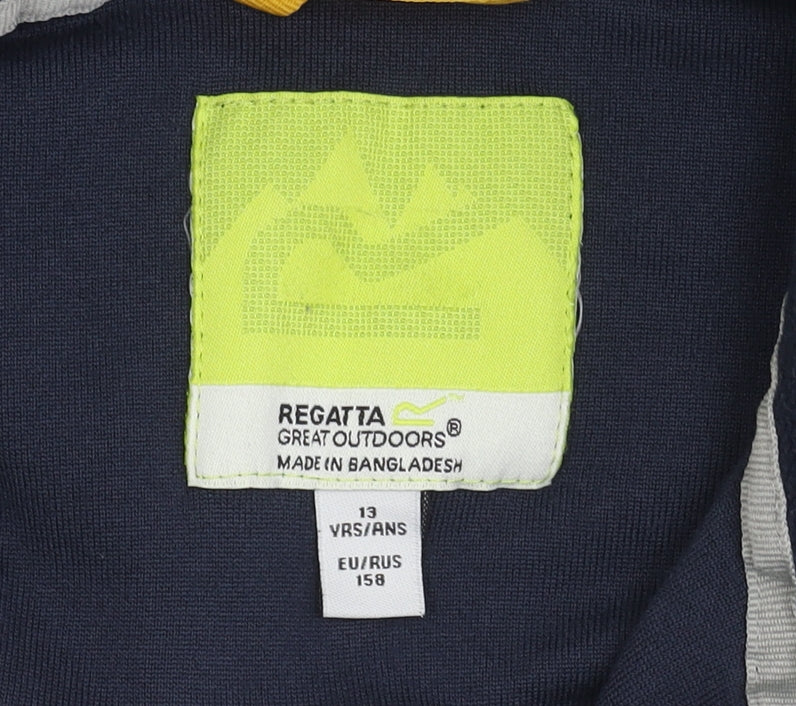Regatta Boys Blue Fleece Sweatshirt, Size 13 Years, 1/4 Zip
