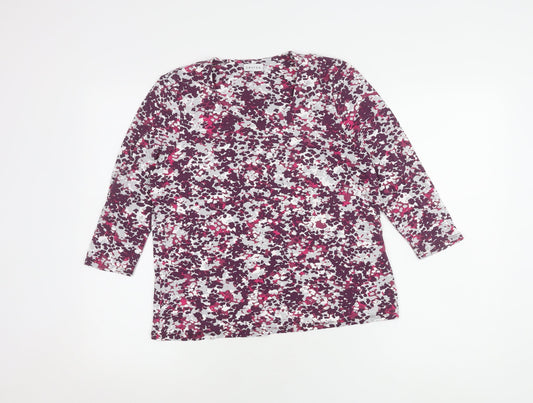 Womens UK Size 10 Eastex Multicoloured Basic T-Shirt