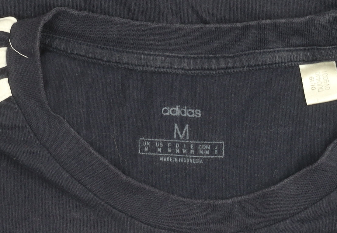 Adidas Men's Blue Medium Crew Neck T-Shirt