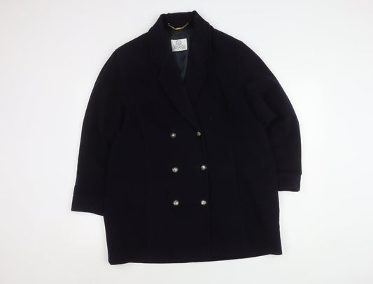 Womens UK Size 10 Viyella Black Overcoat