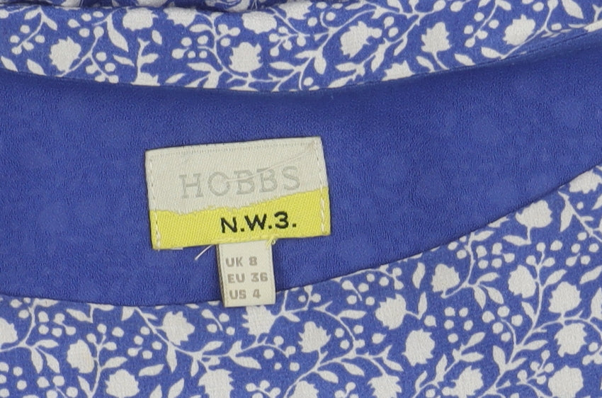 Hobbs Women Blue Floral Dress Size 8