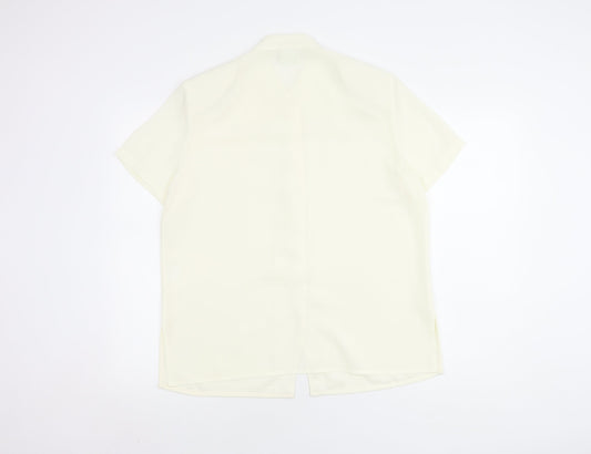 Womens UK Size 14 Eastex Ivory Basic Button-Up