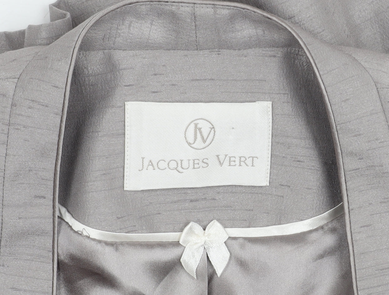 Jacques Vert Women's Grey 3/4 Sleeve Blazer Size 10