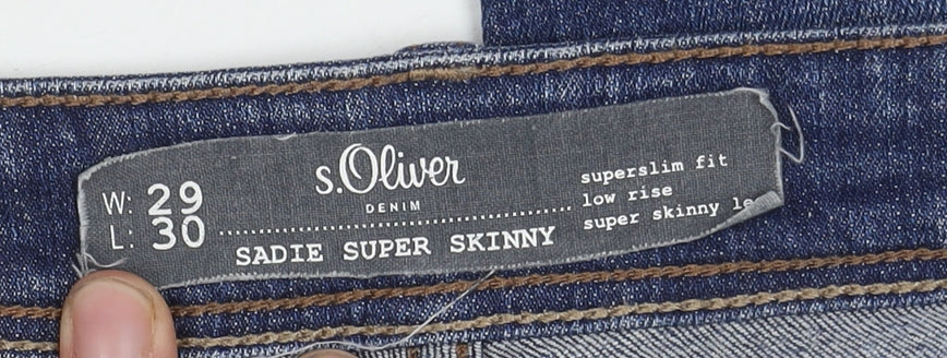 s.Oliver Women's Blue Skinny Jeans Size 8