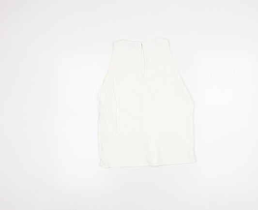 Womens UK Size XS Massimo Dutti White Basic Blouse
