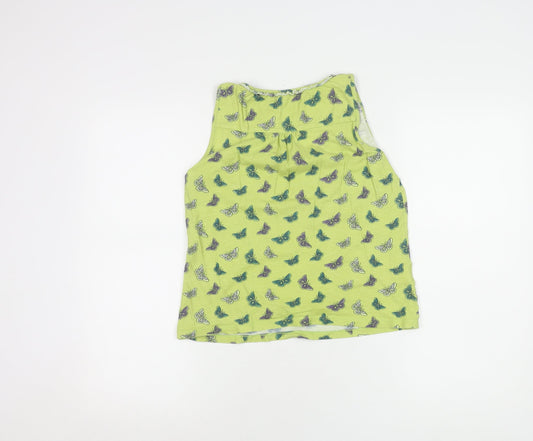 Laura Ashley Women's Green Butterfly Tank Top Size 10