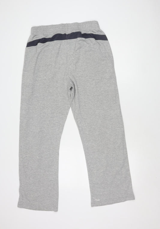 Champion Men's Grey Track Pants, L, Elastic Waist, Jersey