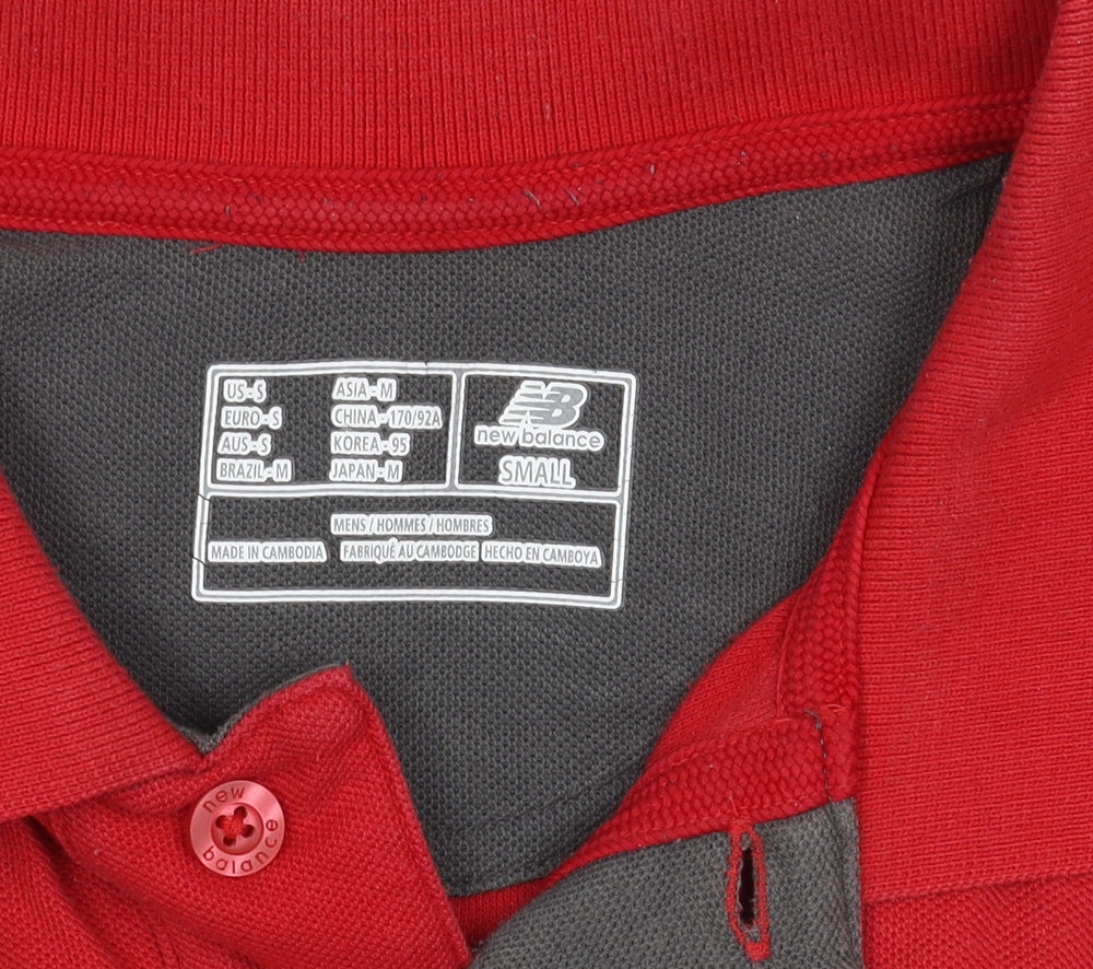 New Balance Men's Red Polo, Size S, Short Sleeve