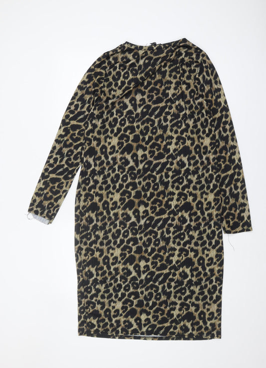 New Look Women’s Leopard Print Shift Dress Size 12