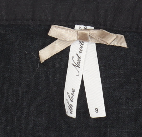 Next Women's Black A-Line Skirt Size 8, New
