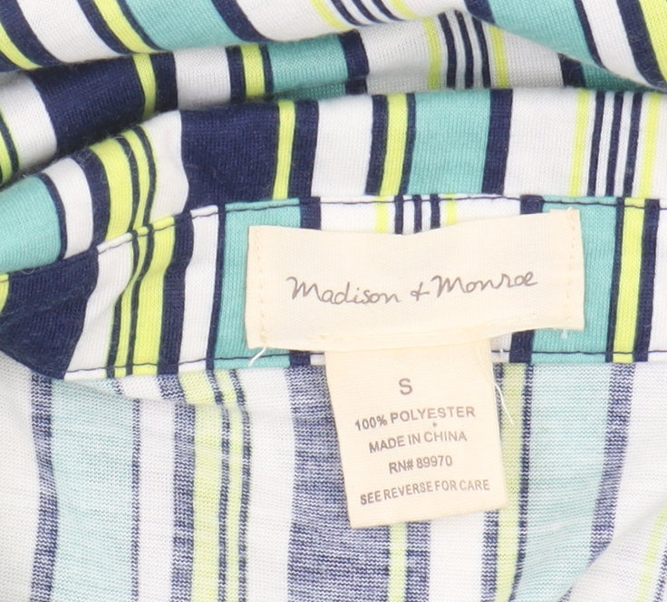 Madison & Monroe Women's Blue Striped Button-Up Shirt, S