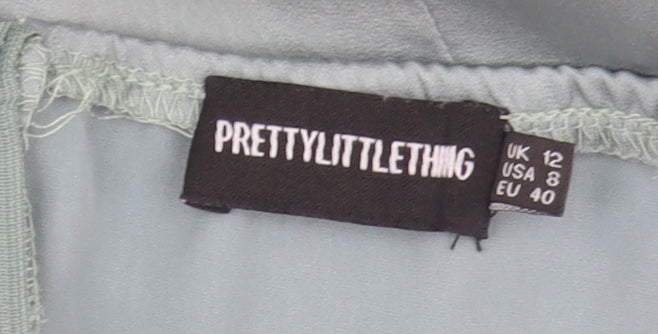 PrettyLittleThing Women's Blue Midi Slip Dress Size 12