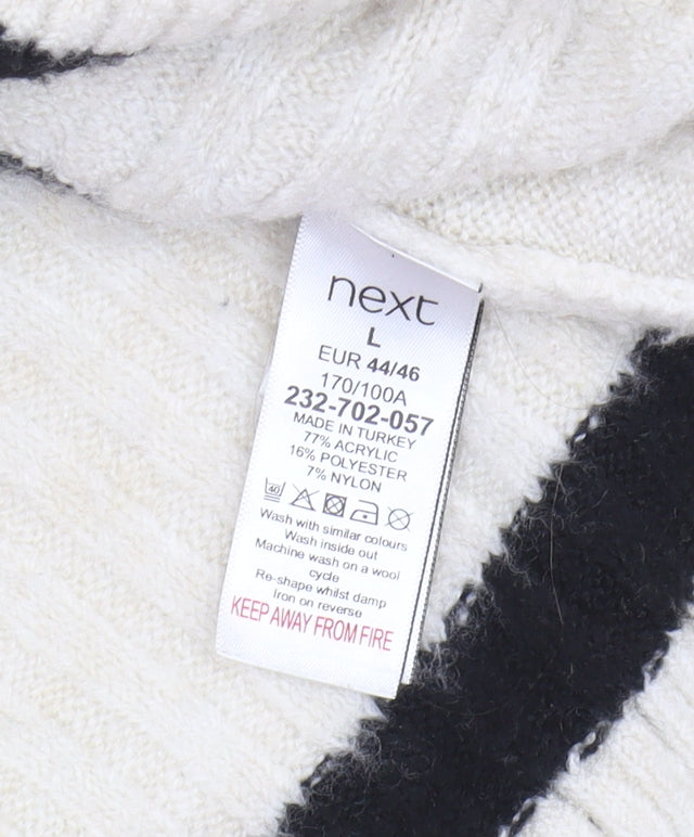 Womens UK Size L NEXT Ivory Pullover Jumper