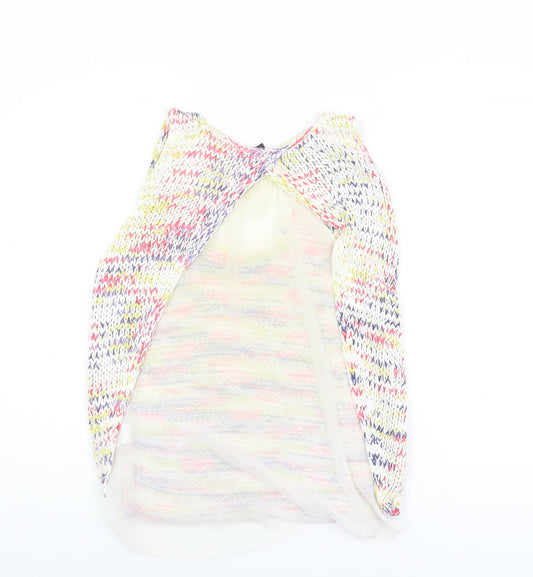 Bershka Women's Multicoloured Knit Tank Top M