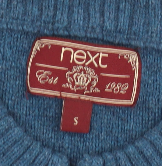 Womens UK Size S NEXT Blue Henley Jumper