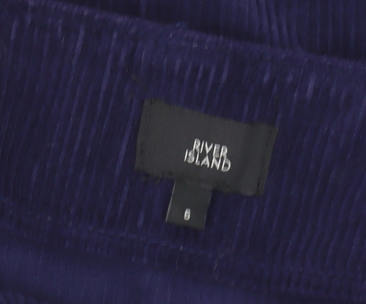 Womens UK Size 6 River Island Mini Corduroy Skirt