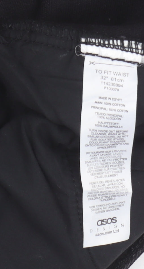 ASOS DESIGN Men's Black Chino Shorts - M