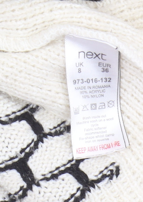 Womens UK Size 8 NEXT Ivory Pullover Jumper