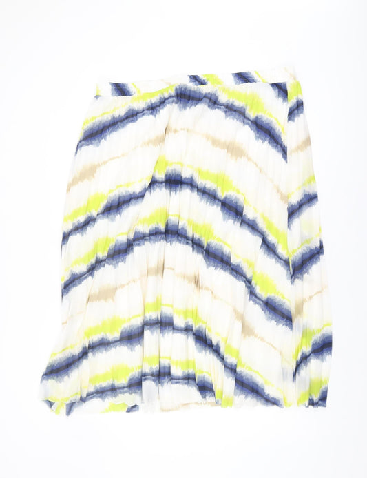 Marks and Spencer Women's Multicoloured Pleated Skirt Size 22