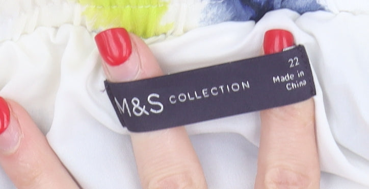 Marks and Spencer Women's Multicoloured Pleated Skirt Size 22