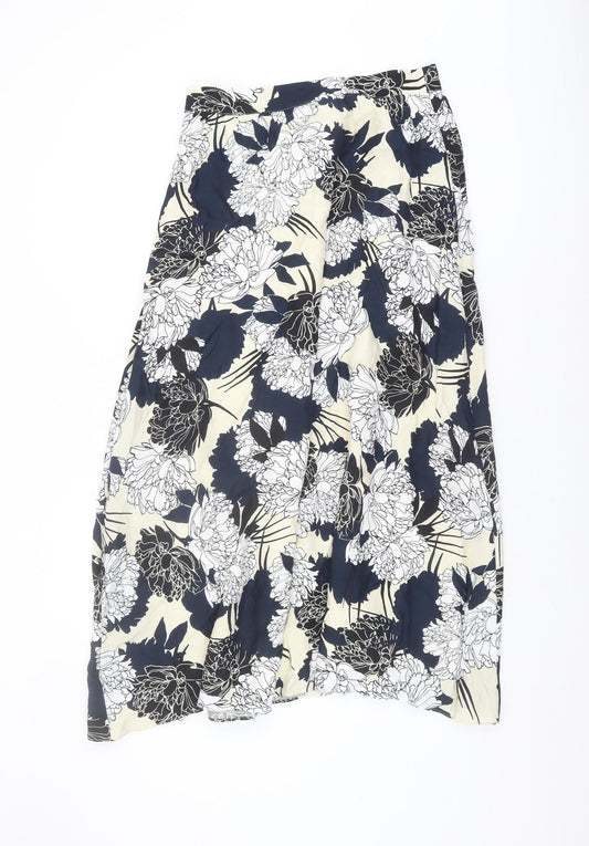 Marks and Spencer Women Black Floral Skirt Size 10