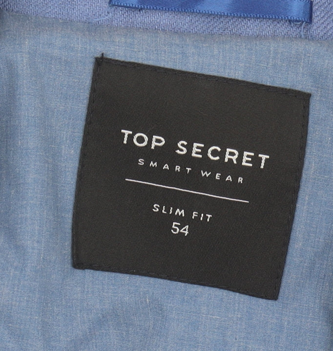 Top Secret Men's Blue Blazer UK 44 Slim Fit Jacket