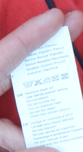 Slazenger Men's Red V-Neck T-Shirt - Size L