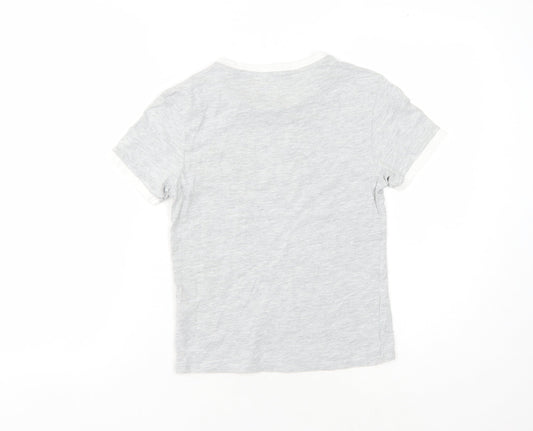 Jack Wills Women's Grey Crew Neck T-Shirt Size 4