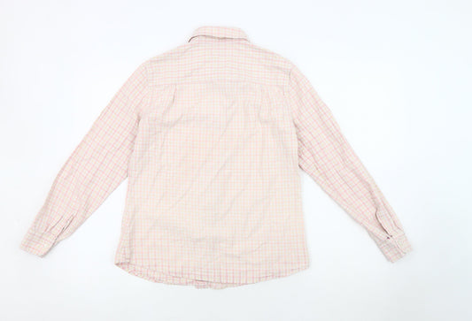 Orvis Women's Pink Button-Up Check Shirt Size 6