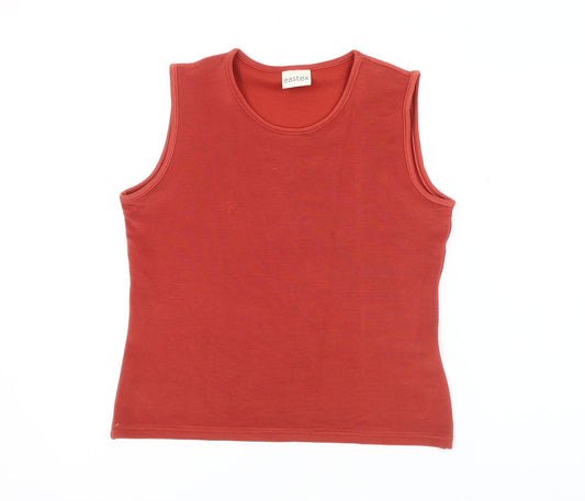 Womens UK Size M Eastex Red Basic Tank